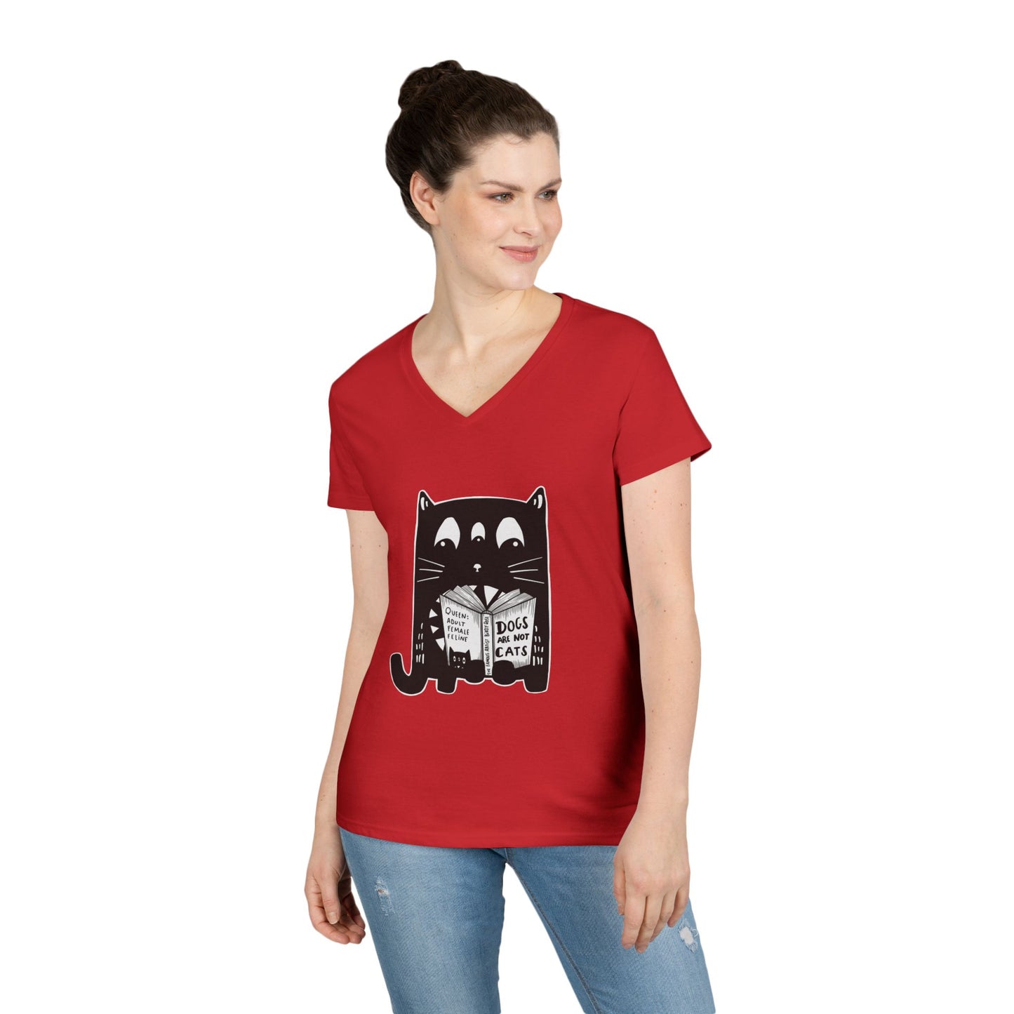 Meow - V-Neck Women’s T-Shirt