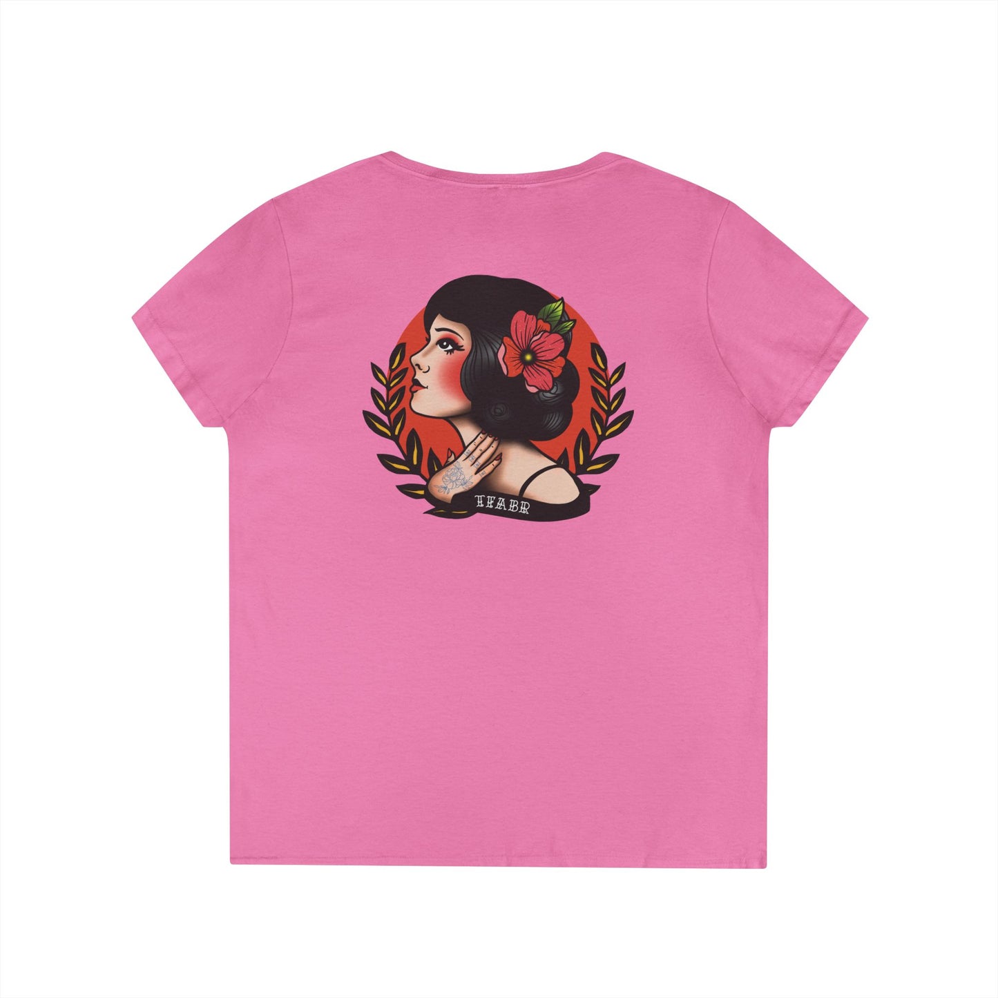 Men Are Not Women - Ladies' V-Neck T-Shirt (Front&Back)