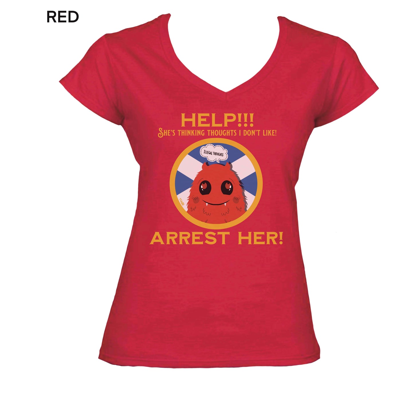 Arrest Scotland Ladyfit V-Neck Tee