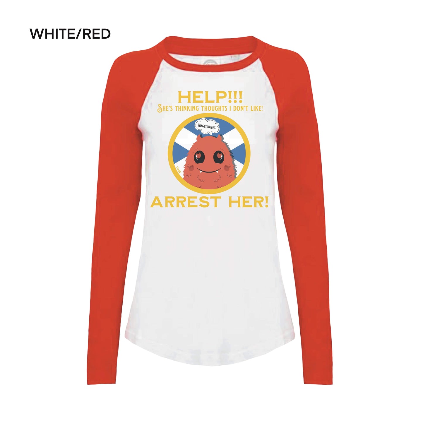 Arrest Scotland Skinnifit Baseball LongSleeve Tee