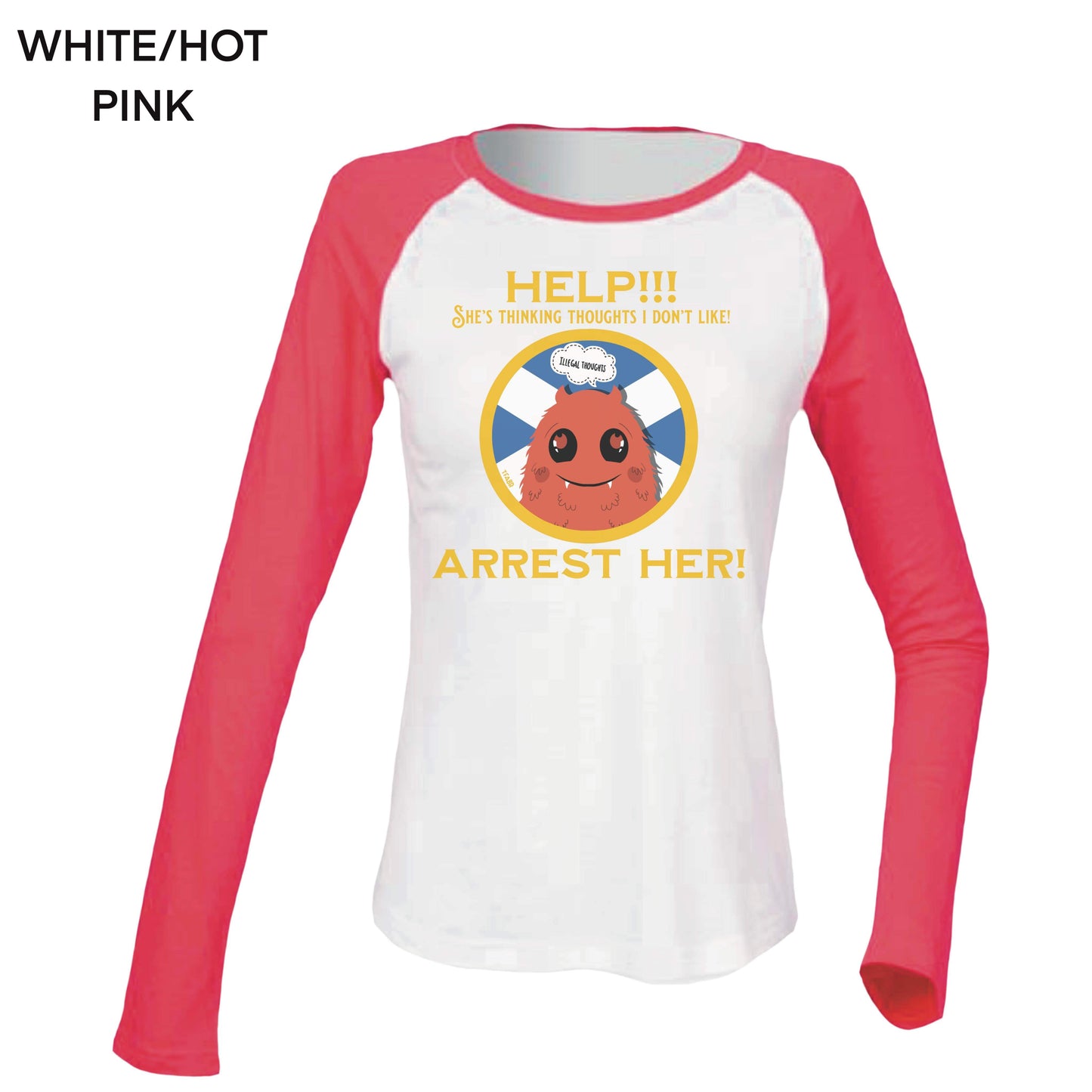 Arrest Scotland Skinnifit Baseball LongSleeve Tee