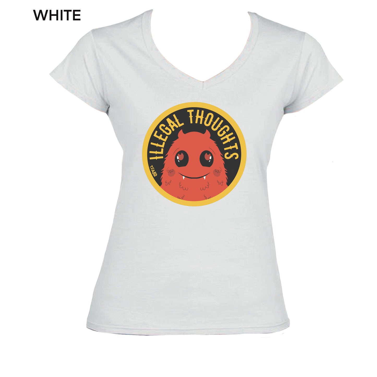 Illegal Thoughts Ladyfit V-Neck T-Shirt