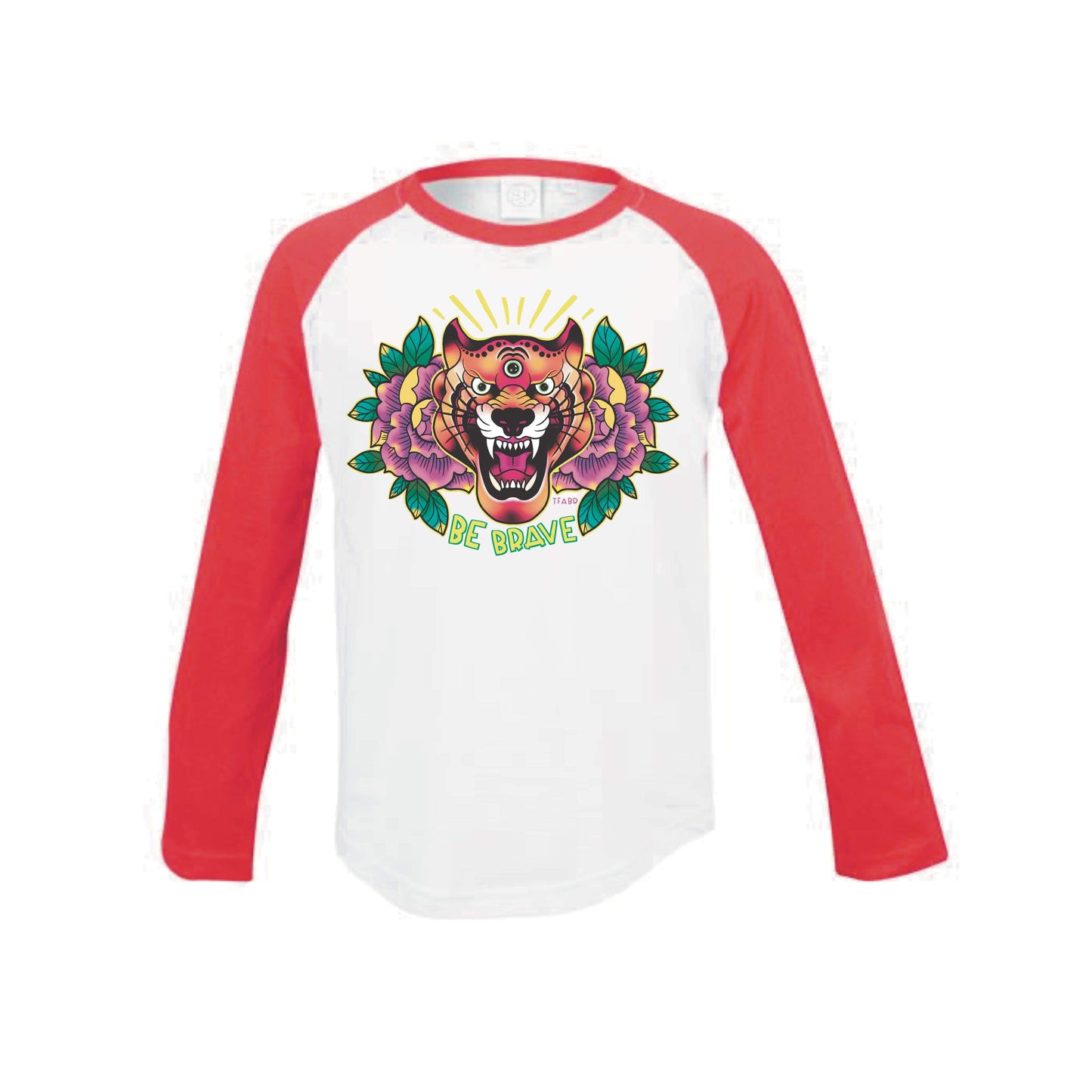 BE BRAVE! - Kids Long Sleeve baseball T-Shirt