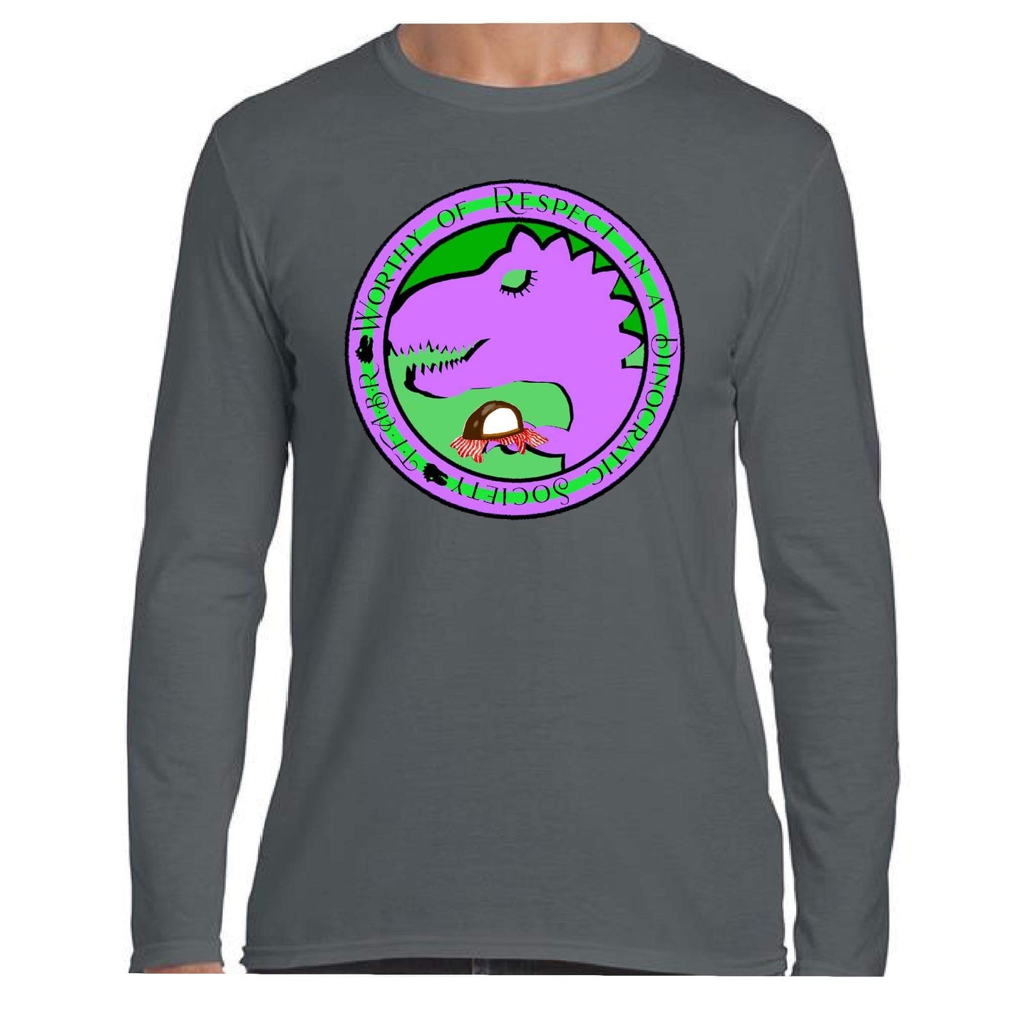 Neon Dinocratic Long Sleeve Tee