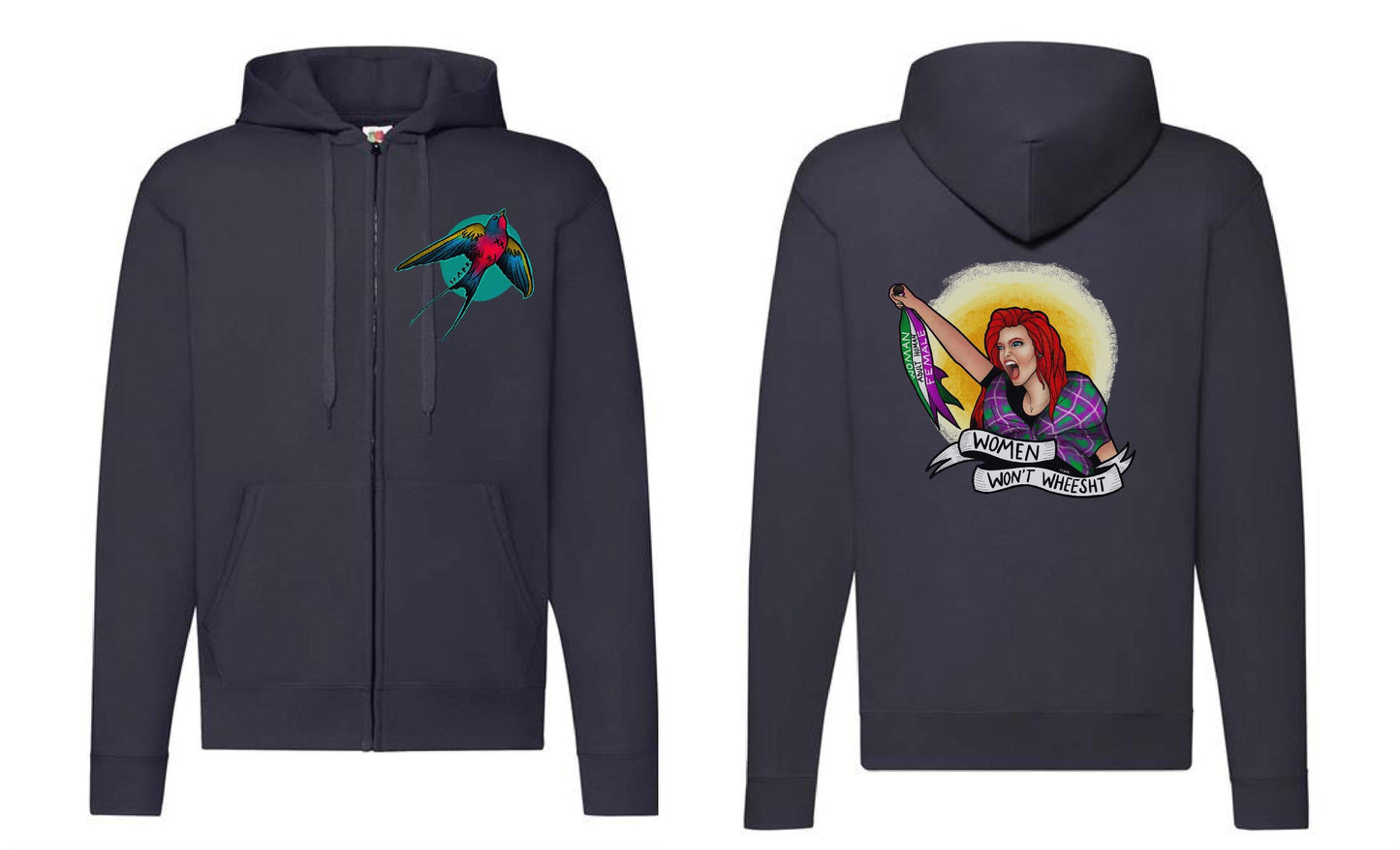 Wheesht Zip Up Hoodie