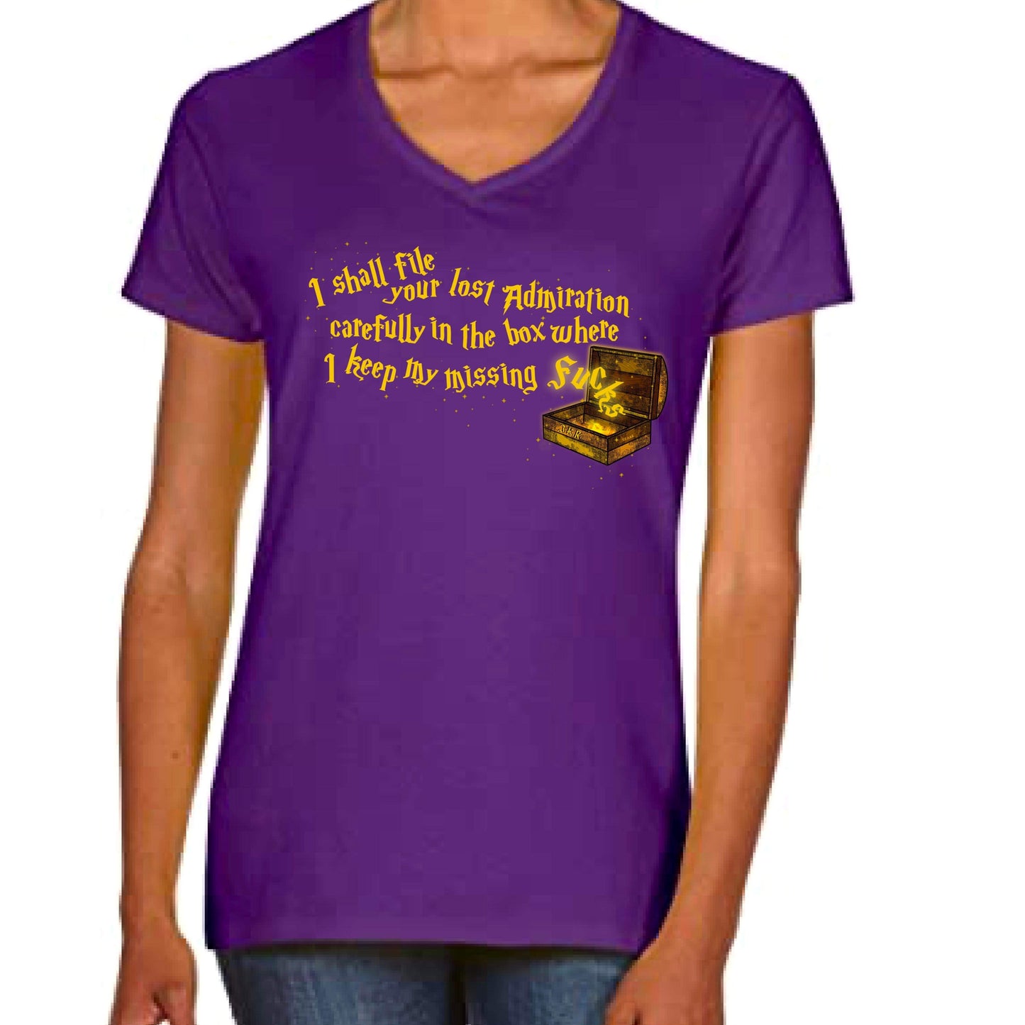 JKR’s Missing Fucks Ladyfit VNeck T-Shirt