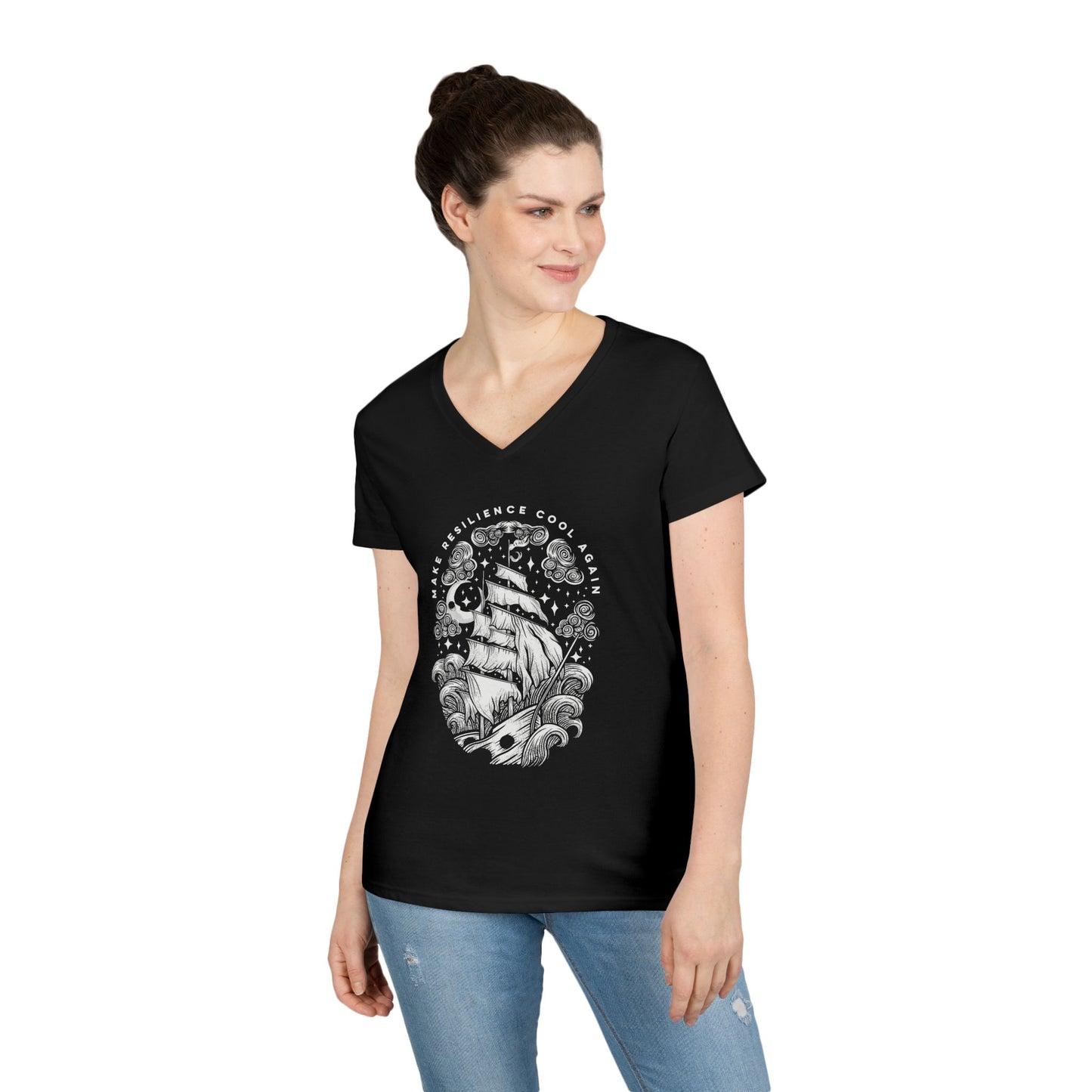 Resilience - Ladies' V-Neck T-Shirt