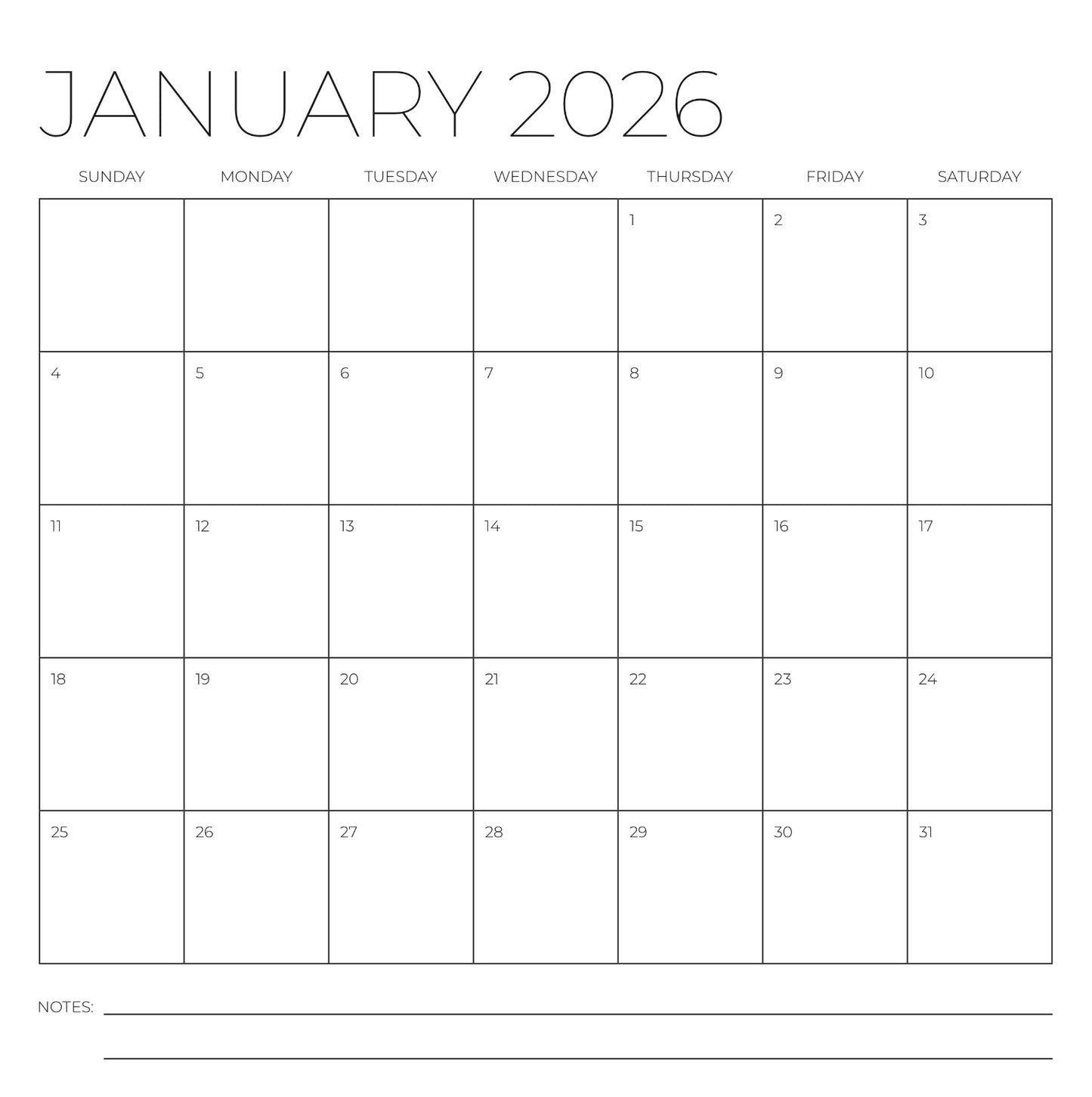 2026 Calendar UK Edition.