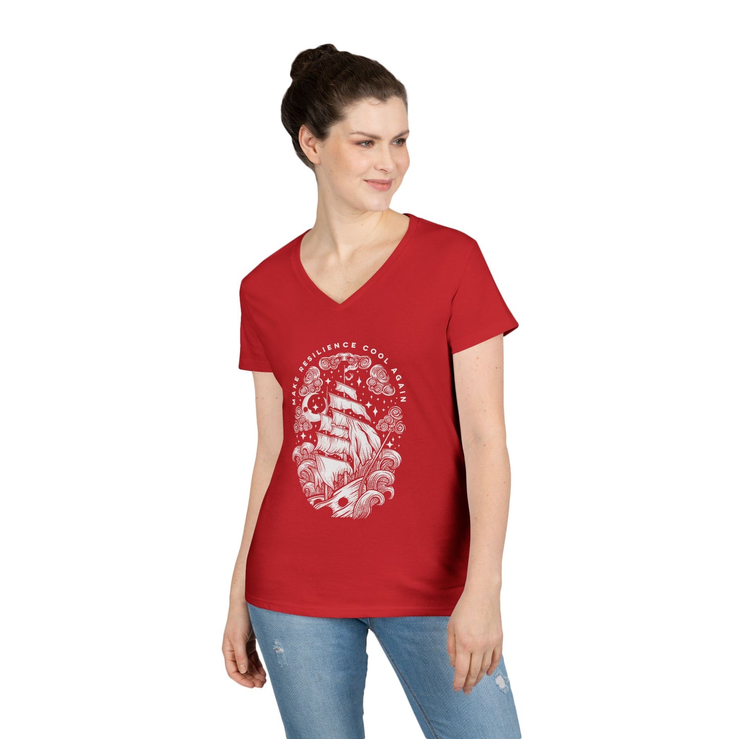 Resilience - Ladies' V-Neck T-Shirt