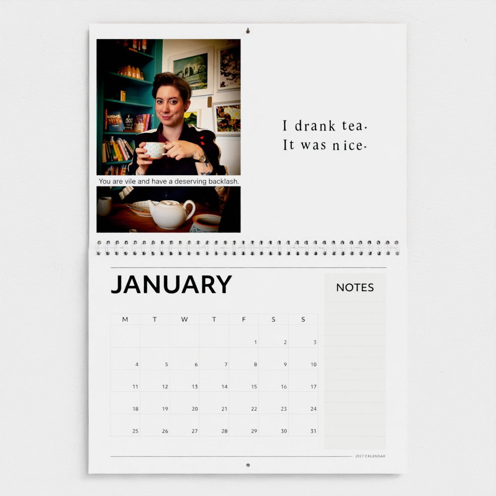 2027 Calendar: 12 MONTHS OF BEING ABSOLUTELY VILE.