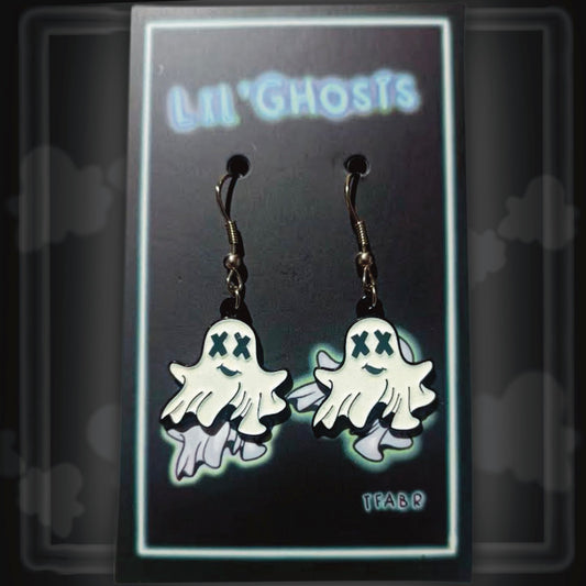 Lil’Ghosts Glow in The Dark Enamel Earrings