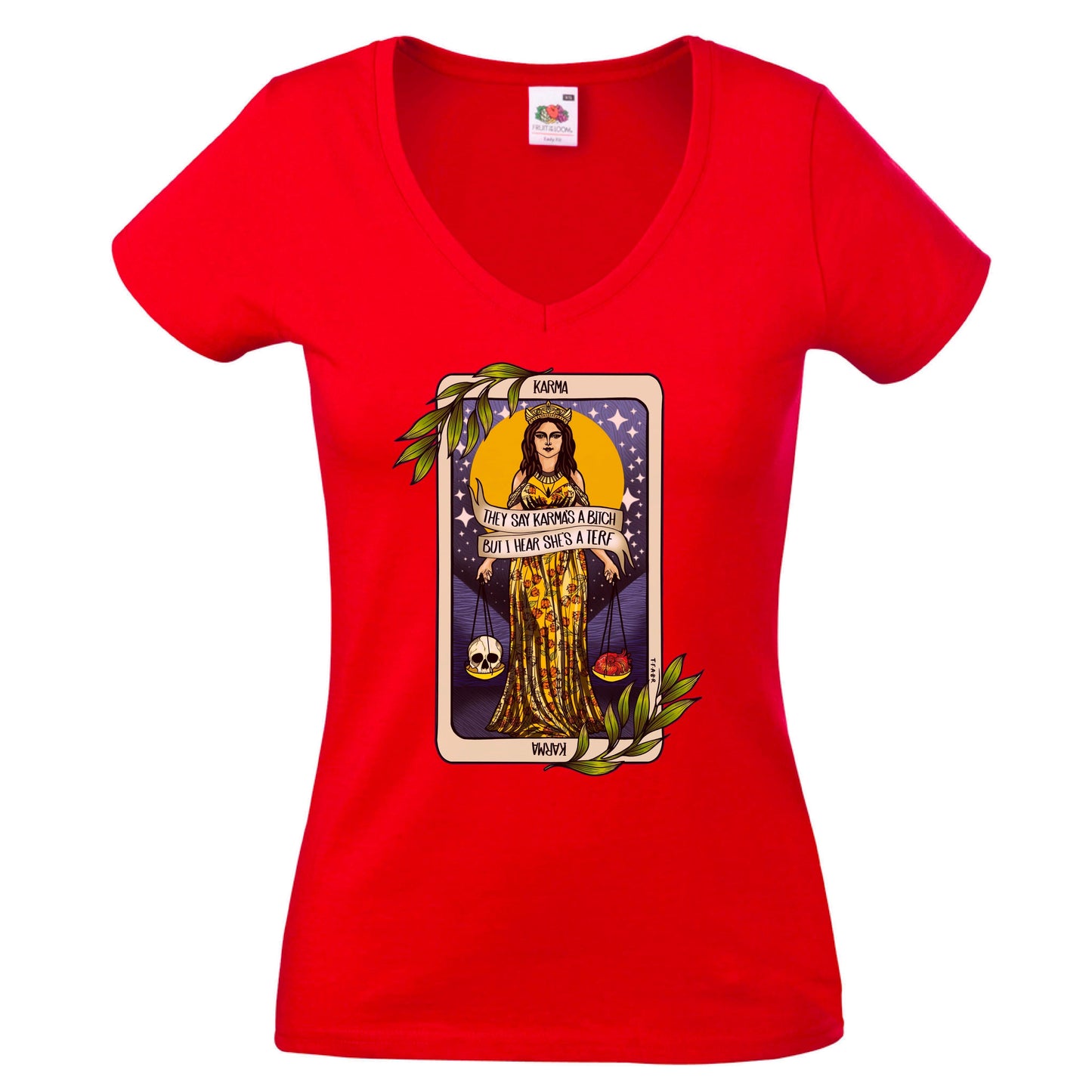 Karma Ladyfit VNeck T-Shirt