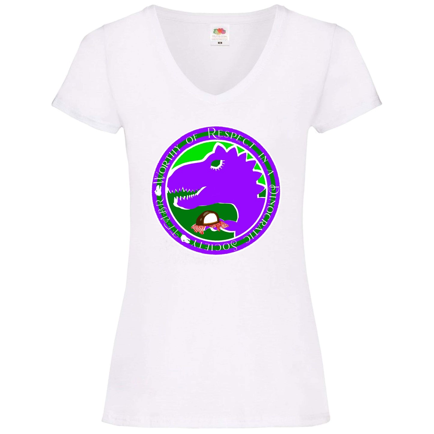 Dinocratic V-Neck ladyfit T-Shirt