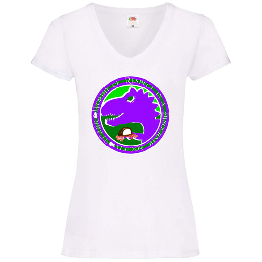 Dinocratic V-Neck ladyfit T-Shirt