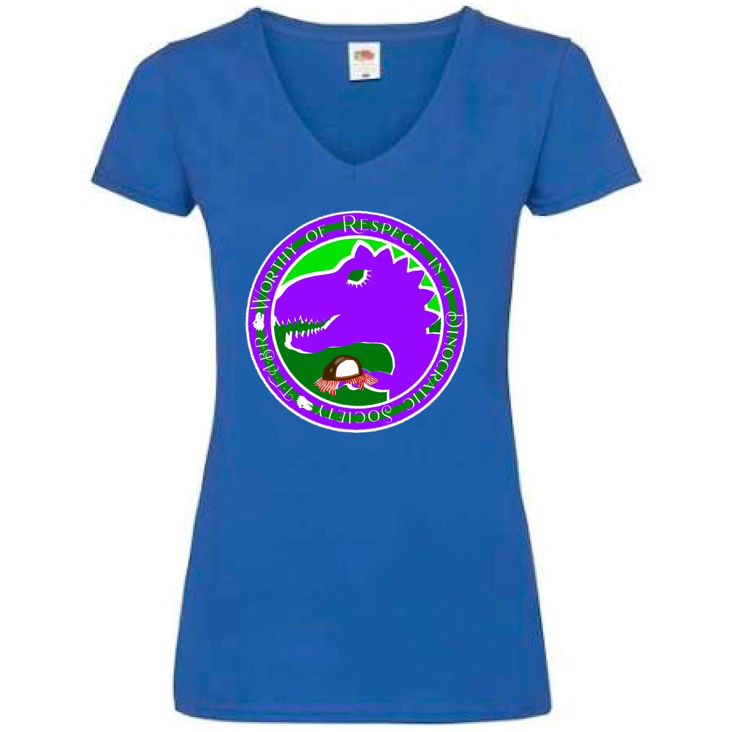 Dinocratic V-Neck ladyfit T-Shirt