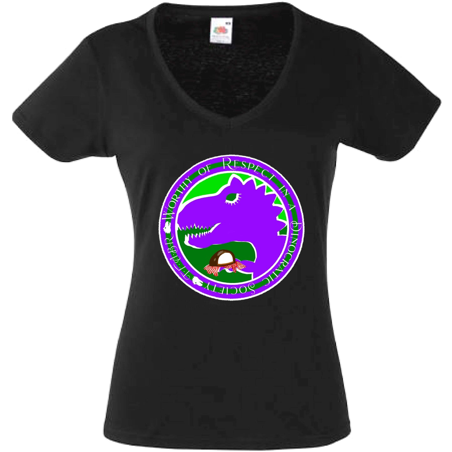 Dinocratic V-Neck ladyfit T-Shirt