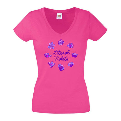 Literal Violets VNeck T-Shirt Ladyfit