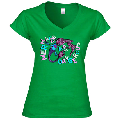 Mermaids V-Neck T-Shirt Ladyfit