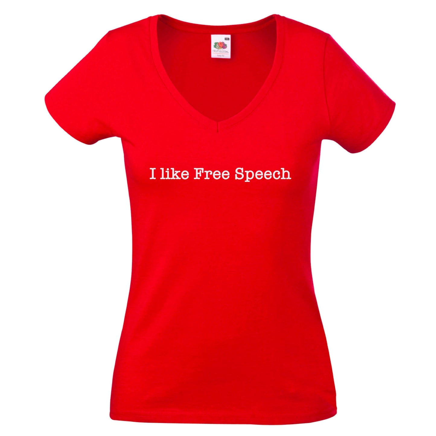 I Like Free Speech V-Neck T-Shirt Ladyfit