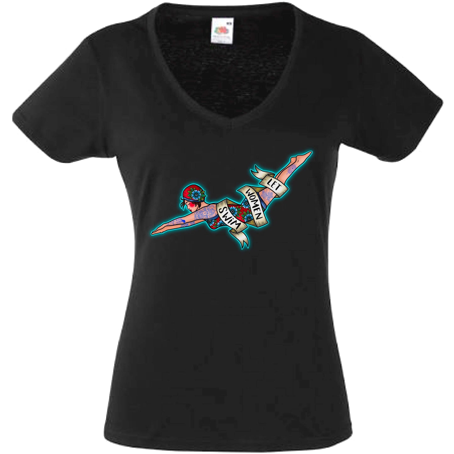 #LetWomenSwim VNeck T-Shirt Ladyfit
